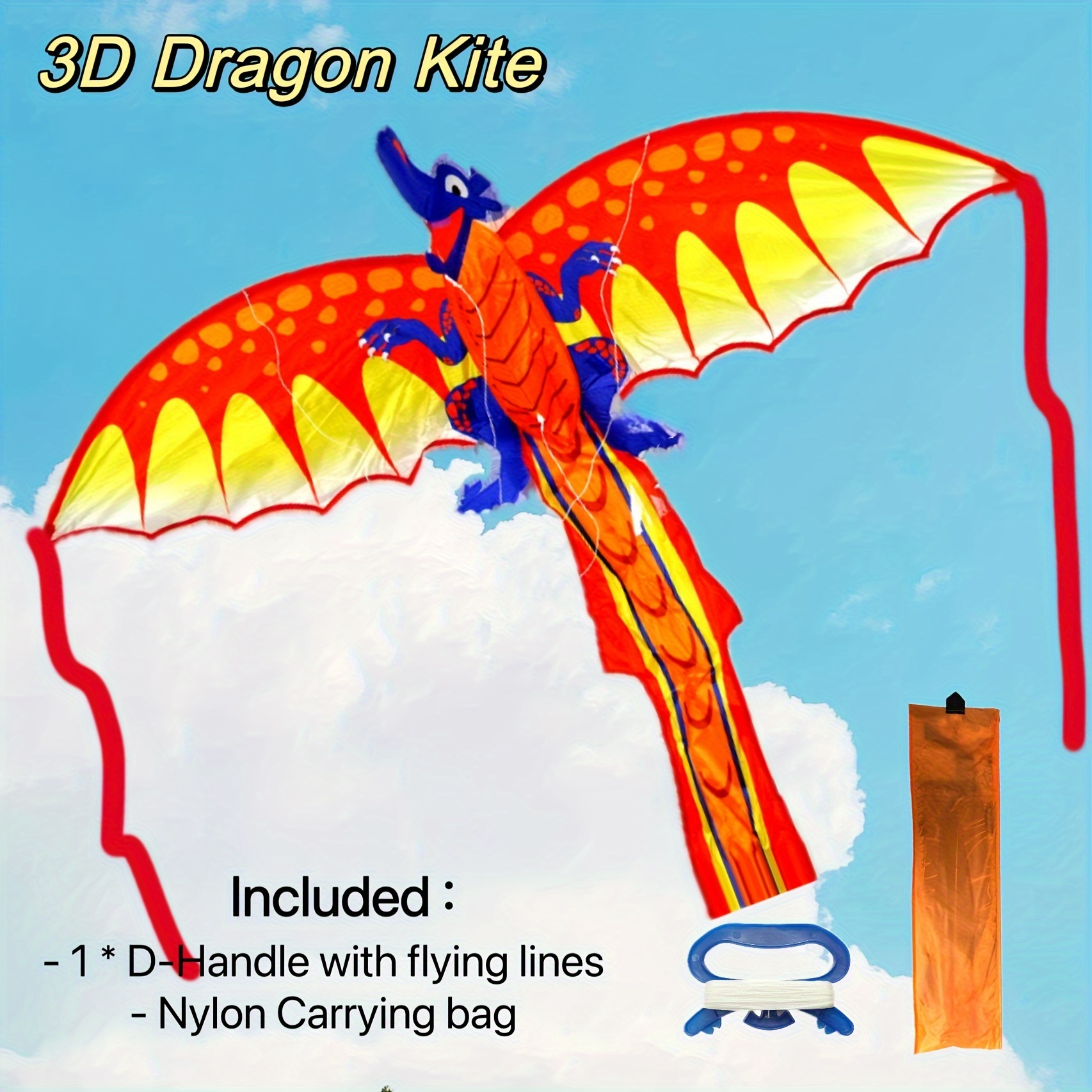 Single Line Dragon Kite, Classical Dragon Kite, Dragon Kite 2 Lines