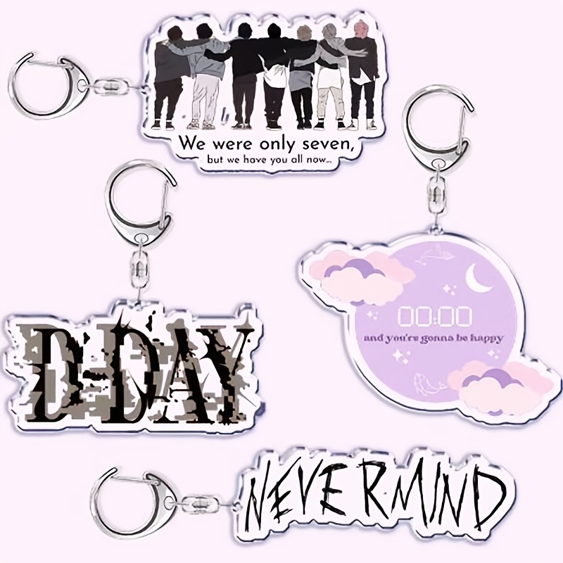 

1/4pcs Porte-clés de Kpop Coréenne Porte-clés pour Accessoires Sac Pendentif Jour d' Chaînes de Porte-clés Bijoux Cadeaux pour Fans