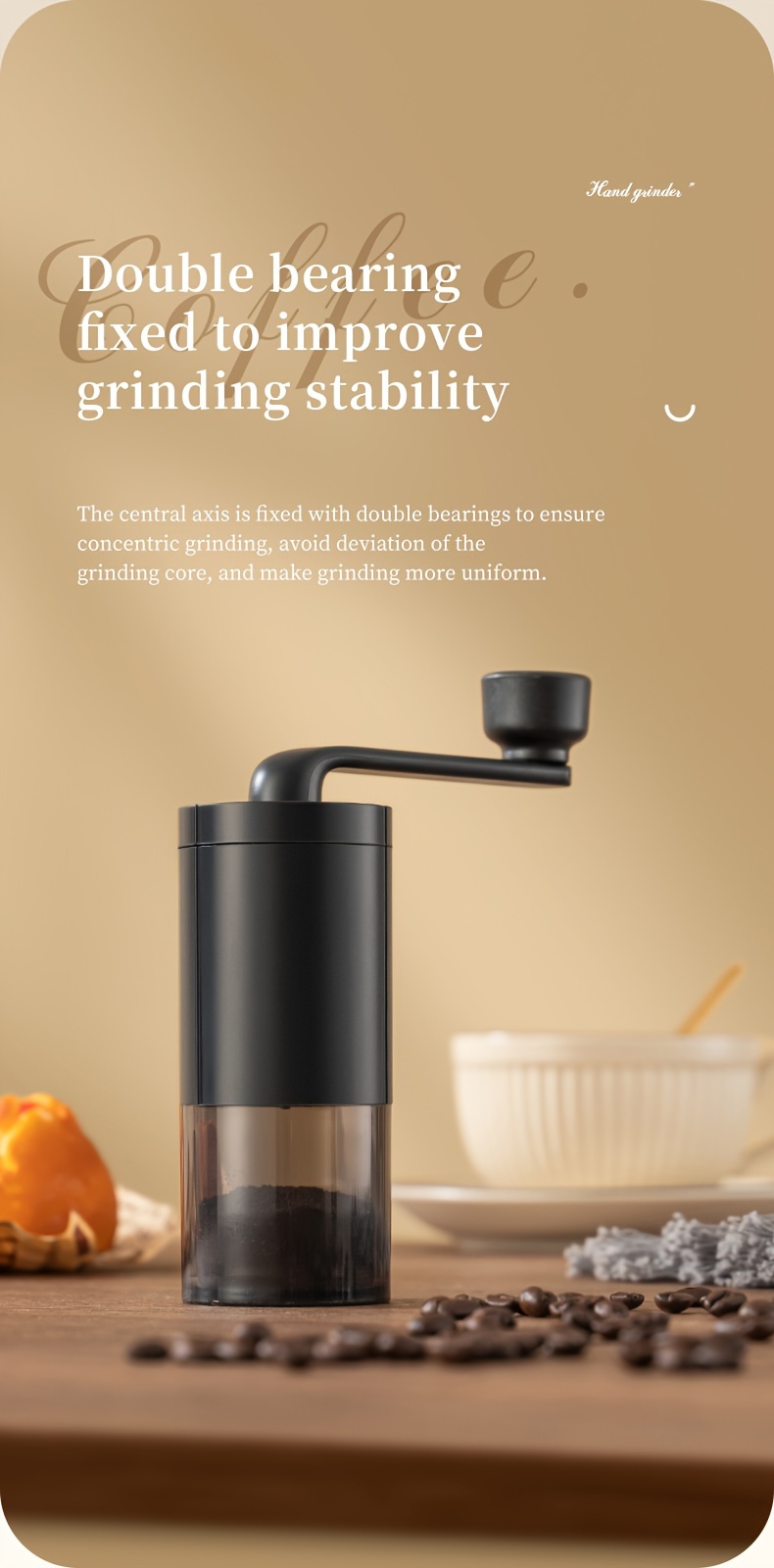 1pc manual bean grinder portable coffee machine grinding all in one machine manual household small hand     extraction camping details 6