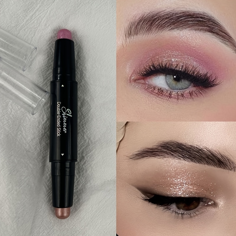 Shimmer Double Head Eyeshadow Stick Colorful Waterproof Cream Eyes Shadow Pencil Long Lasting Makeup Cosmetic