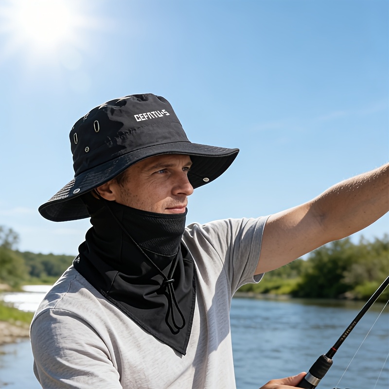 1pc (hat) / 2pcs (one Hat + One Mask) Multifunctional Outdoor Cap, Universal for Men and Women, Stylish Shade Cap - Wide-edged Cap, Adjustable Pull Rope, Ideal for Outdoor Sports, Fishing, Hiking and Camping | Beach Cap
