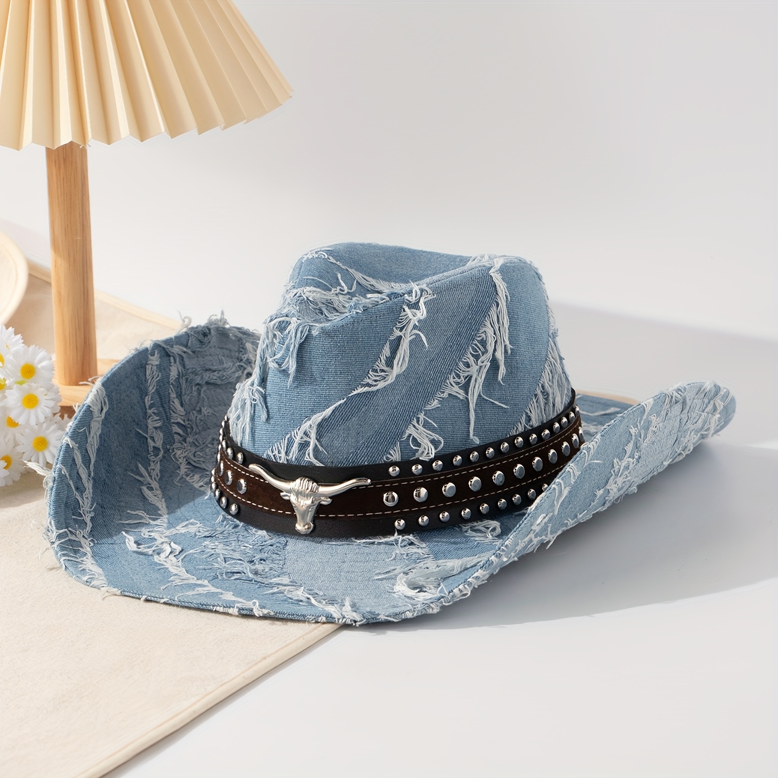 silvery large round rivet contrast washed denim - Temu Australia