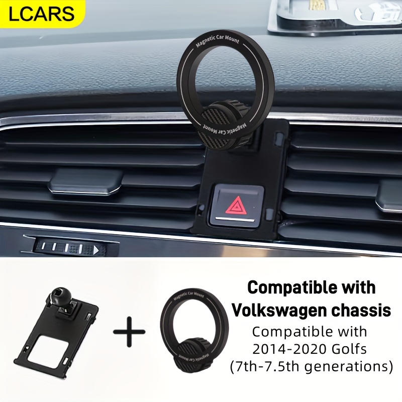 E-shop Für Volkswagen 14 Modelle, 7. bis 7.5 Generation – Autohalterung für Handys - Dashboard- Lüftungsgriffmontage, ABS-Sockel mit 360° Drehung zur