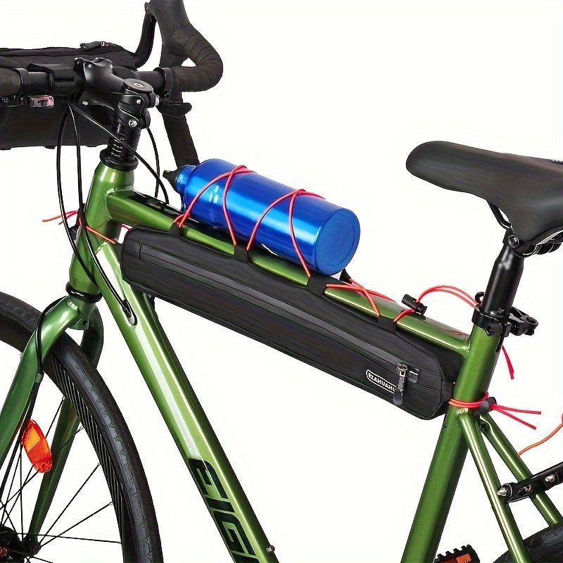 

Large-capacity Bicycle Front Beam Bag With 3 Elastic Bands, Motorcycle Beam Bag Triangle Bag, Mountain Road Bike Tube Bag, Hanging Tool Bag