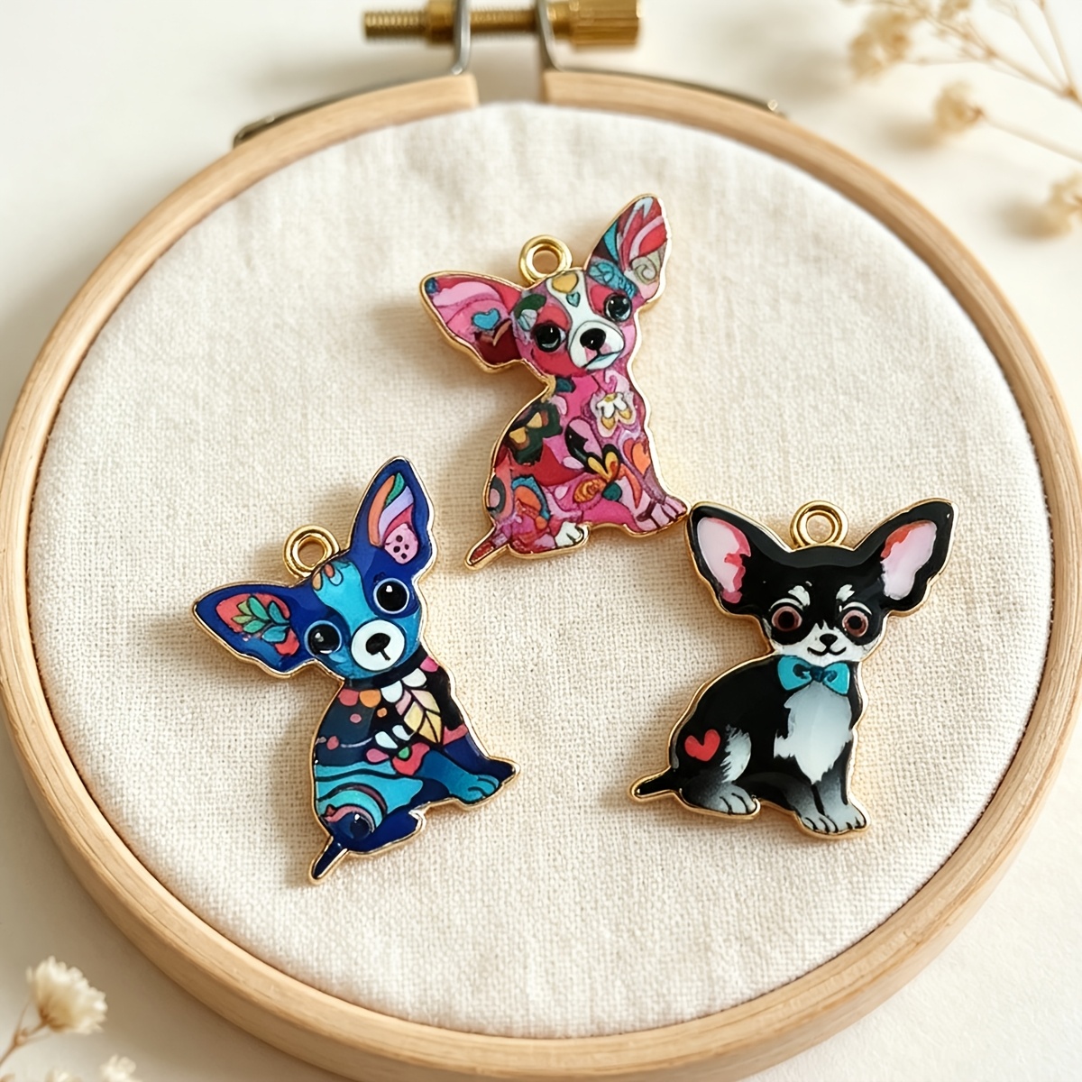 TEMU 3pcs Dog Needle , Needle Holders For Cross Stitch, Magnetic Gog Needle Keeper For Cross Stitch Embroidery