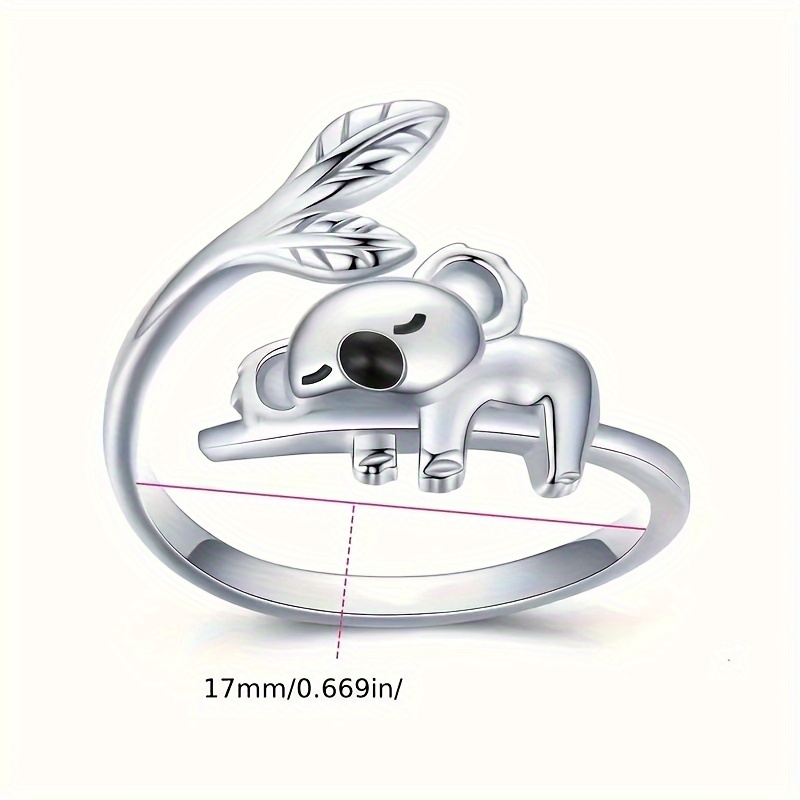 Fashionable Koala Leaf Ring, Unique Design