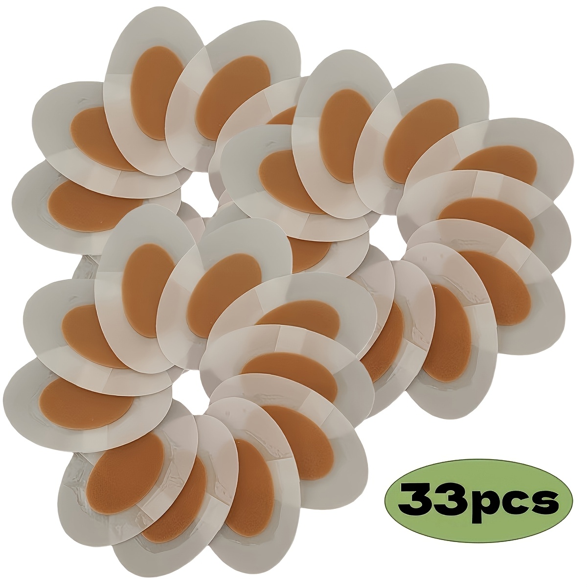 33pcs Transparent Gel Anti-blister Pads, Heel Protectors, Forefoot Gel Cushions, Waterproof Foot Pads