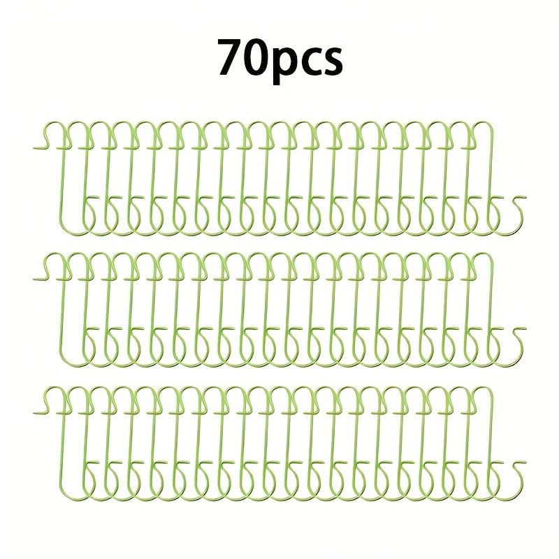 TEMU 70 ganchos de adorno navideño con forma de | Ganchos decorativos, metal navideño, plateado, dorado, , verde | Adecuados para la decoración de