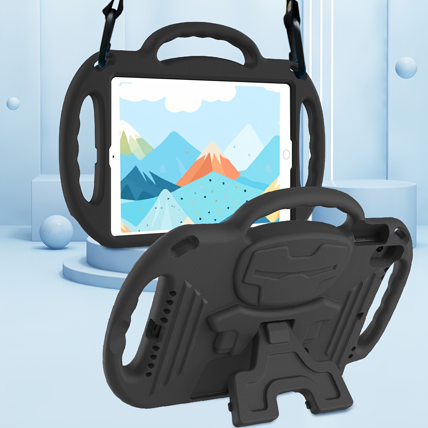 ZtotopCases Custodia protettiva antiurto per iPad di 9a/8a/7a generazione, custodia protettiva antiurto con cinturino e supporto girevole a 360°, portamatite, protezione dalle cadute, resistente