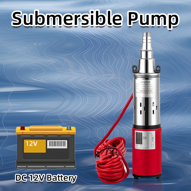 submersible well pump 12v 250w pump red portable rv water pump stainless steel screw and 30 irrigation agricultural garden home Product details 0