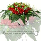 artificial cemetery flowers silk rose floral arrangement for outdoor tombstone decoration sympathy memorial day display no container included silk flowers for cemetery