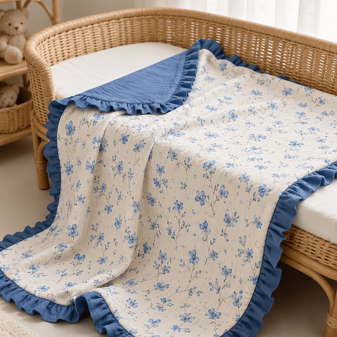 Ruffled Gauze Newborn Swaddle Wrap