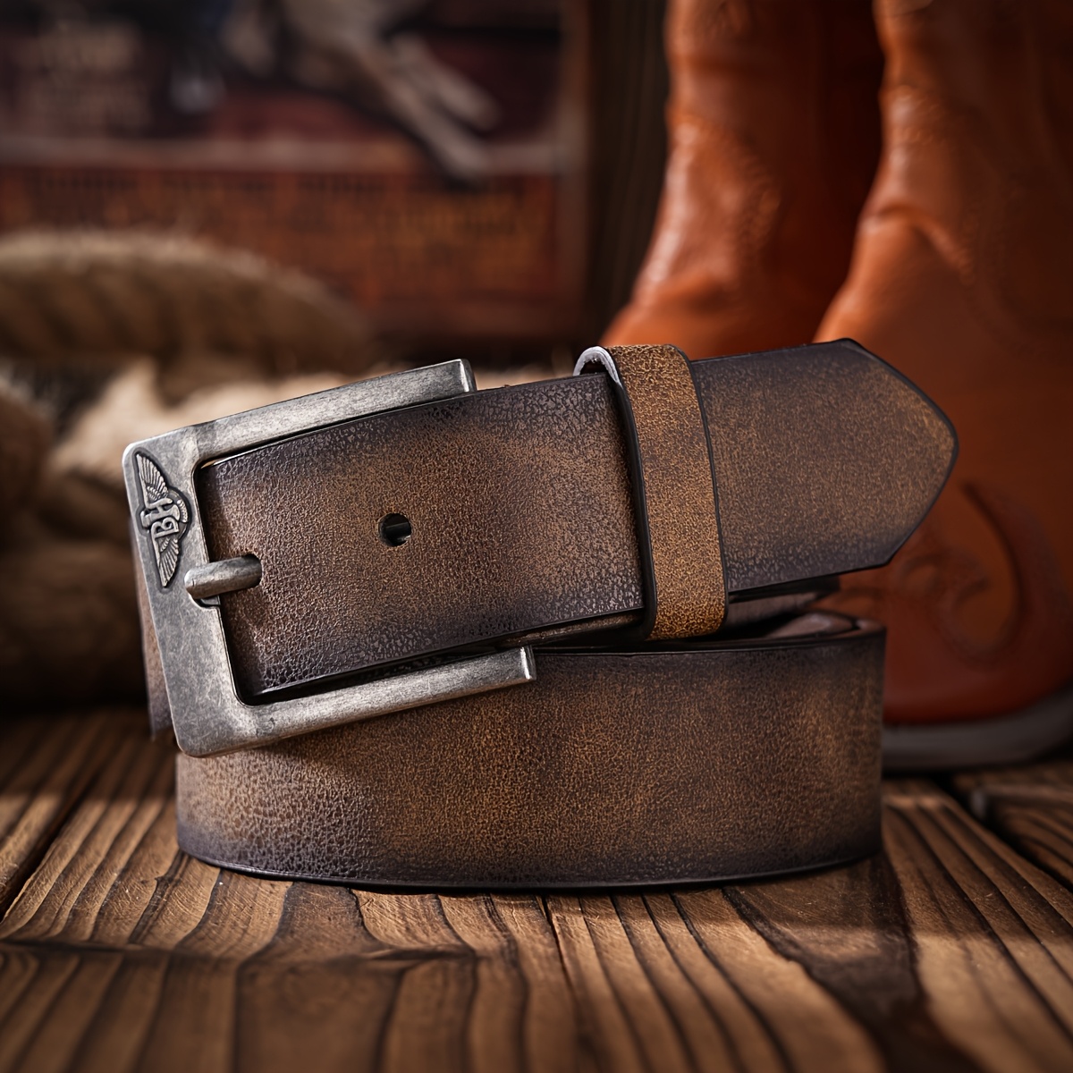 Image of 1pc Retro Belt, Unisex Men Women Student Daily Outfit Gift Faux Leather Belt