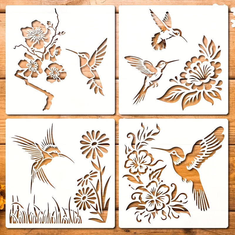 Reusable Craft Stencil 6 Inch Hummingbird Stencil - Reusable Bird ...