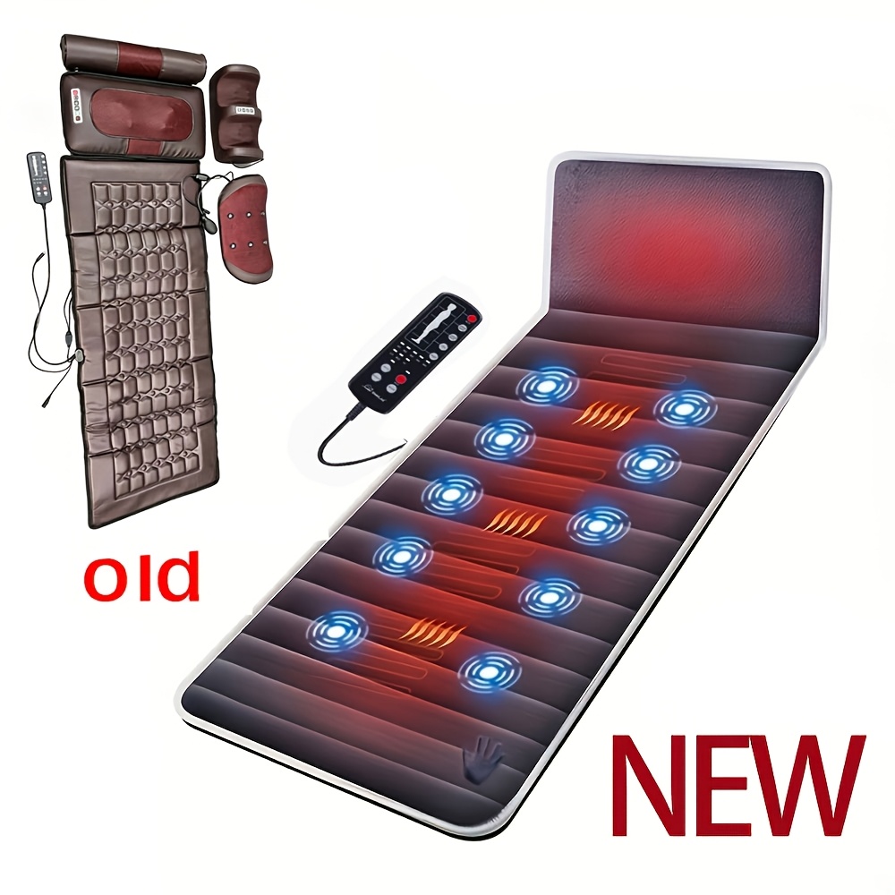 TEMU Full Body Massage Mat, Vibration Back Massage Pad For Chair, Bed, Sofa, Back Massager With Heat, Massage Chair Pad, 10 Vibration Motors And 2 Heating Levels, Gifts