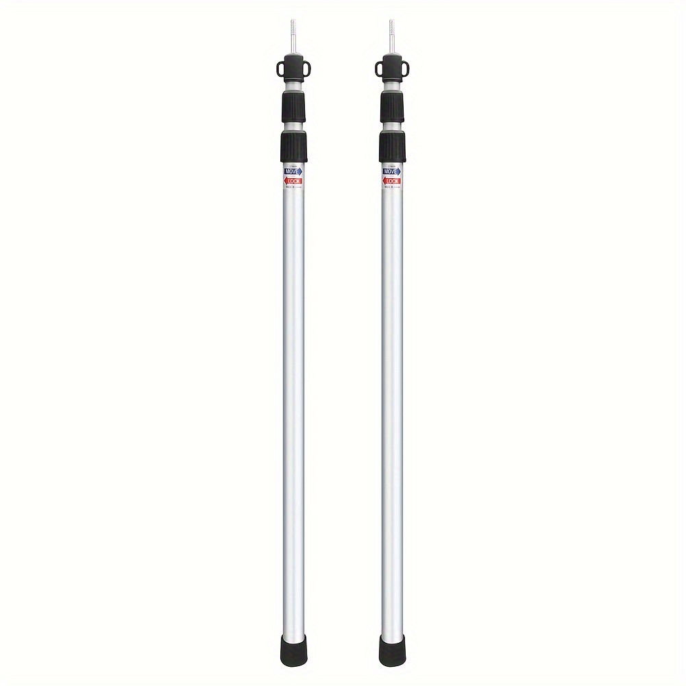 TEMU 2pc Tent Poles, Tent Poles Replacement, Tent Poles For Tarp, Poles, Awning Poles, Telescoping Tarp Poles, Tarp Poles Adjustable Heavy Duty,