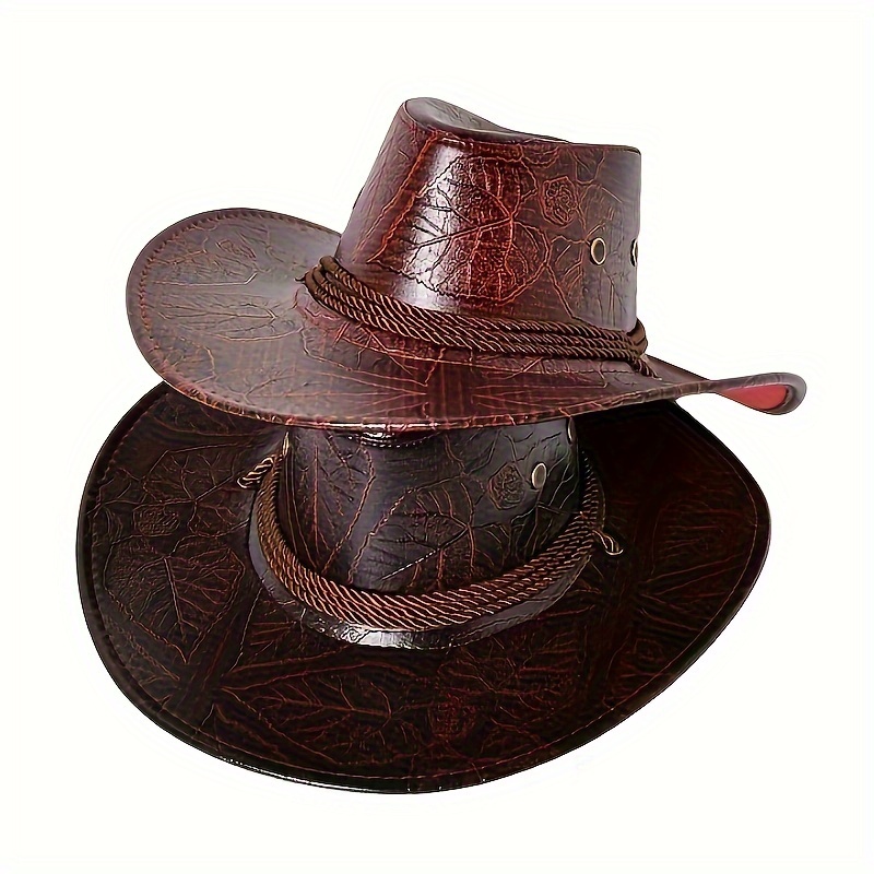Summer Outdoor Sun Hat Western Cowboy Style Wide Brim Sunshade Hat