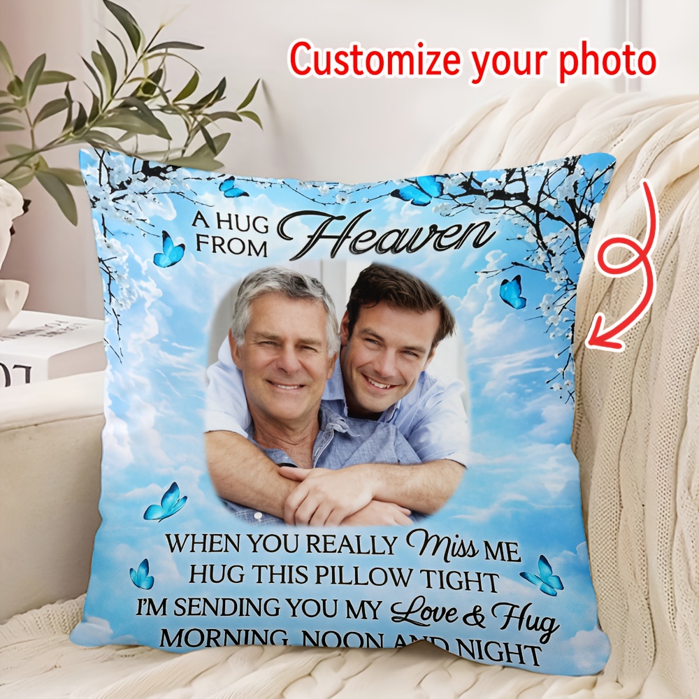 TEMU 1pc Customized Photo Pillowcase | Single And Double-sided, Personalized Home Pillowcase, Christmas And Valentine's Day Gift, Machine Washable,