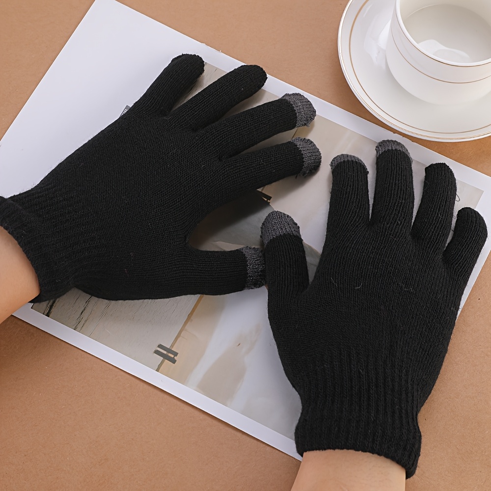 5pcs Universal Touchscreen Ski Gloves for Outdoor Activities