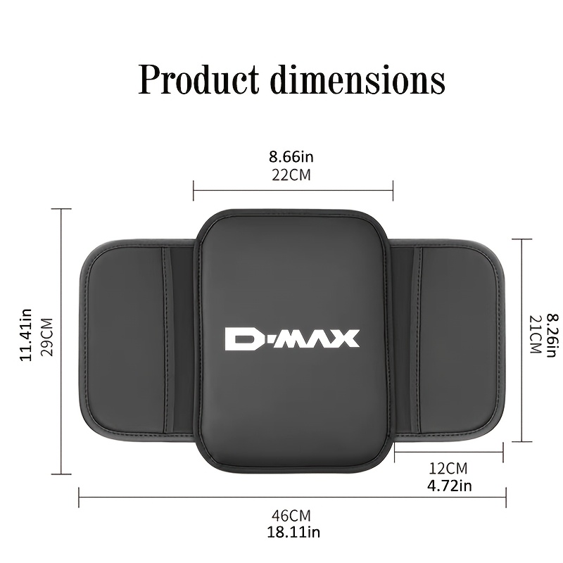 TEMU For Uzu-max Car Faux Leather Armrest Pad, Car Center Console Pad, Ergonomic Armrest Box Height-increasing Pad, Enhancing Driving , With Storage