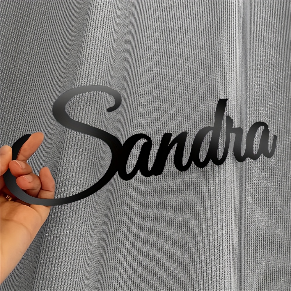 TEMU 2d Flat, Custom Mirrored Acrylic Lettering Logo - Self-adhesive, Personalized Mirror Reflective Design, Laser Cut Wedding And Party Decor,