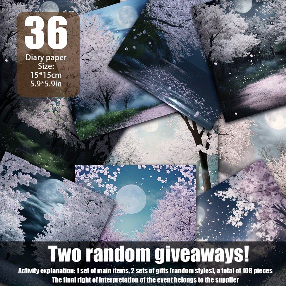 TEMU A Collection Of 108 Cherry Pieces And Decorative Falling Paper, Perfect For Backgrounds, Handmade Junk Journals, And Other