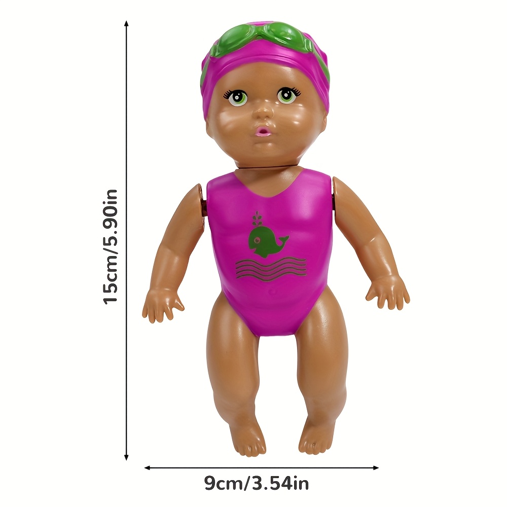 Interactive Wind-Up Swimming Doll for Bath Time