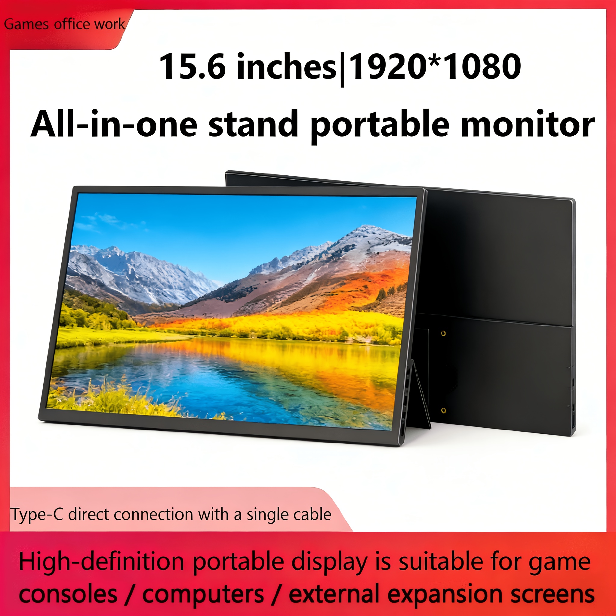 portable monitor sold on Temu New Zealand