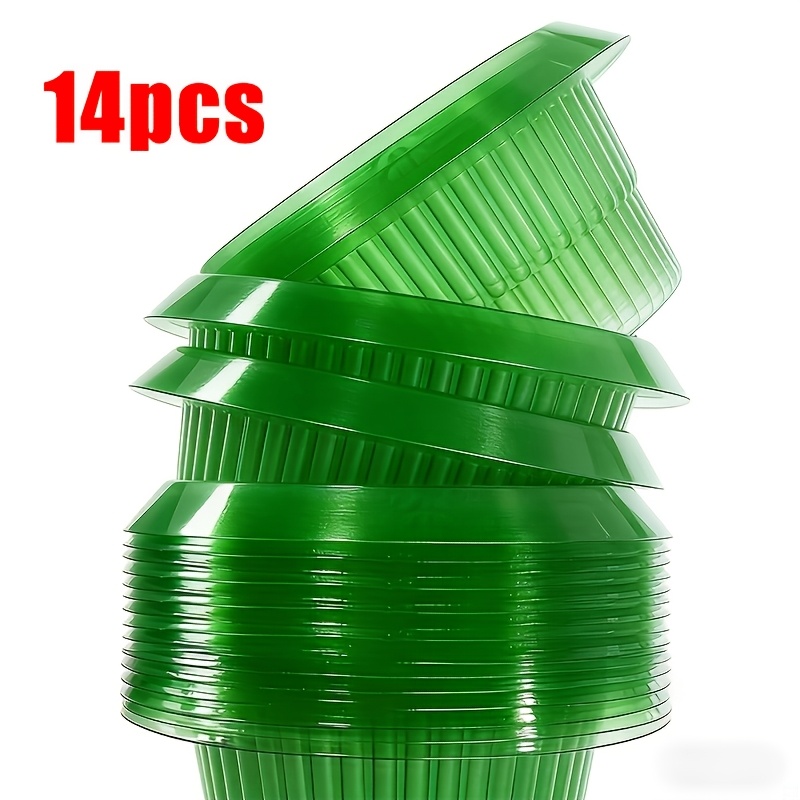 E-shop Grüne, transparente, runde Schneckenabwehr, wiederverwendbares Kunststoffmaterial, Anti-Schnecke und Anti-Schnecken, Pflanzenschutzkragen,