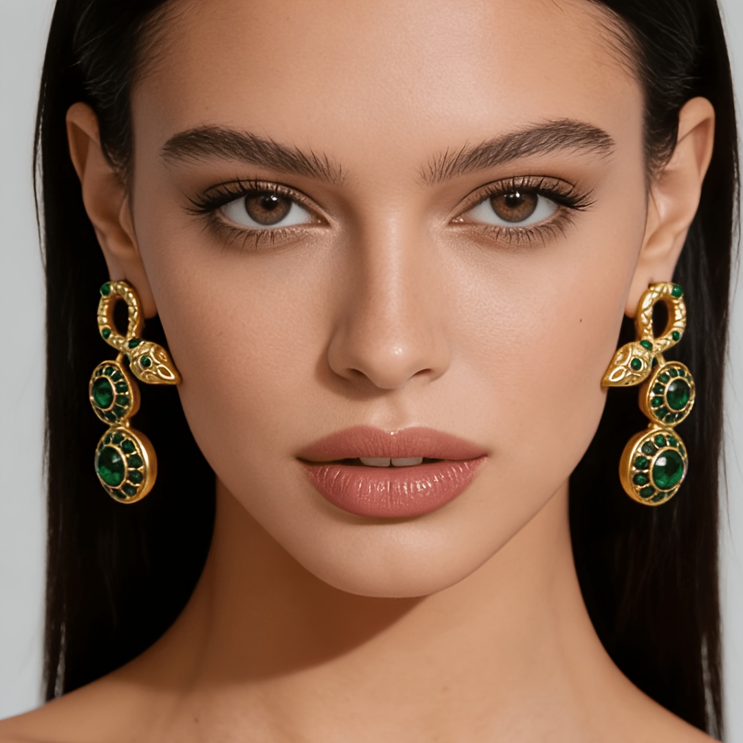 Women's Vintage Luxurious Snake Long Exaggerated Stud Earrings