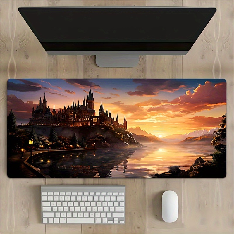 

Castle Under Night Mouse Pad - , Soft Natural Rubber With Perfect Edge Locking & Non-slip Desk Mat For Gaming And Office Use - Ideal Gift For Boyfriend/girlfriend