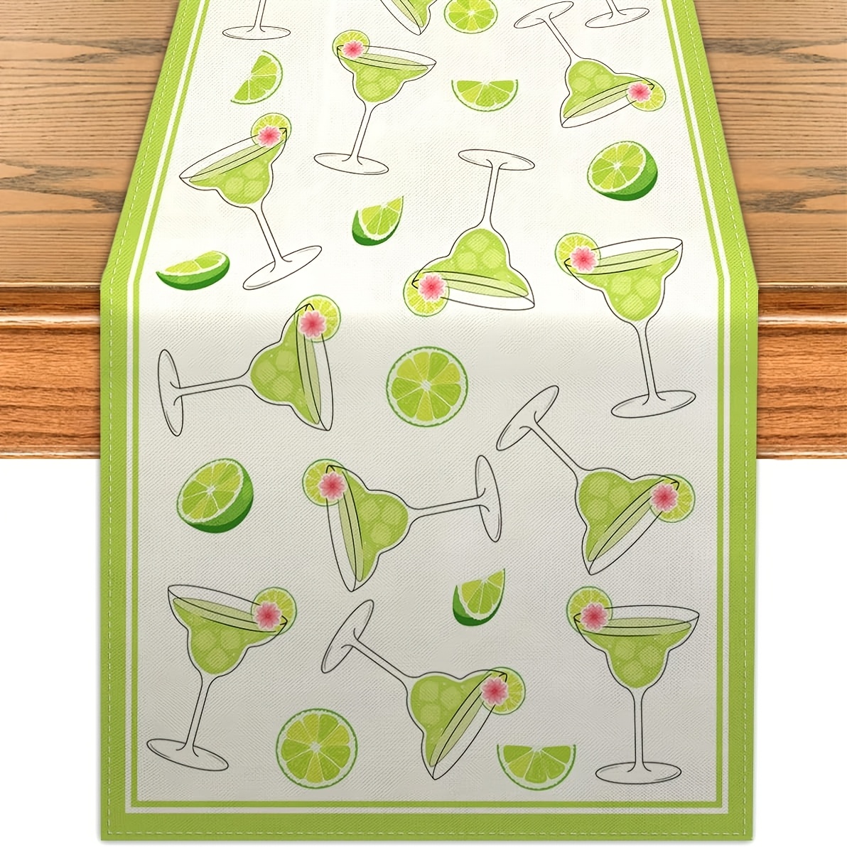 TEMU 1pc Dokriy, Margarita Table Runner Tequila Martini Kitchen Dining Table Centerpiece Moo And Margaritas Party Decor Margarita Party Decorations