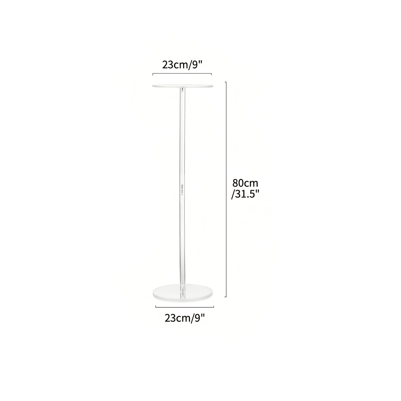 TEMU 2d Flat, 1pc Wedding Decoration Modern Minimalist Transparent Acrylic Round Single-pillar Flower Stand, Tabletop Centerpiece Floral Arrangement,