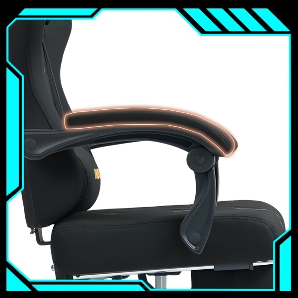 Andyou Gamingstoel met Voetenbankje, Ergonomisch Ontworpen, Gemaakt van Duurzaam PU Leer
