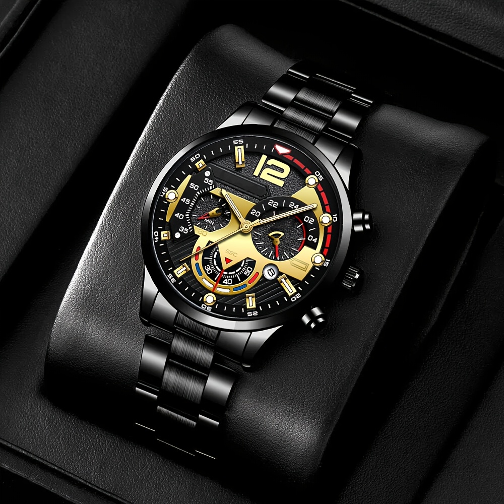 Men's Quartz Watch 6pcs Anniversary Birthday Gift Set