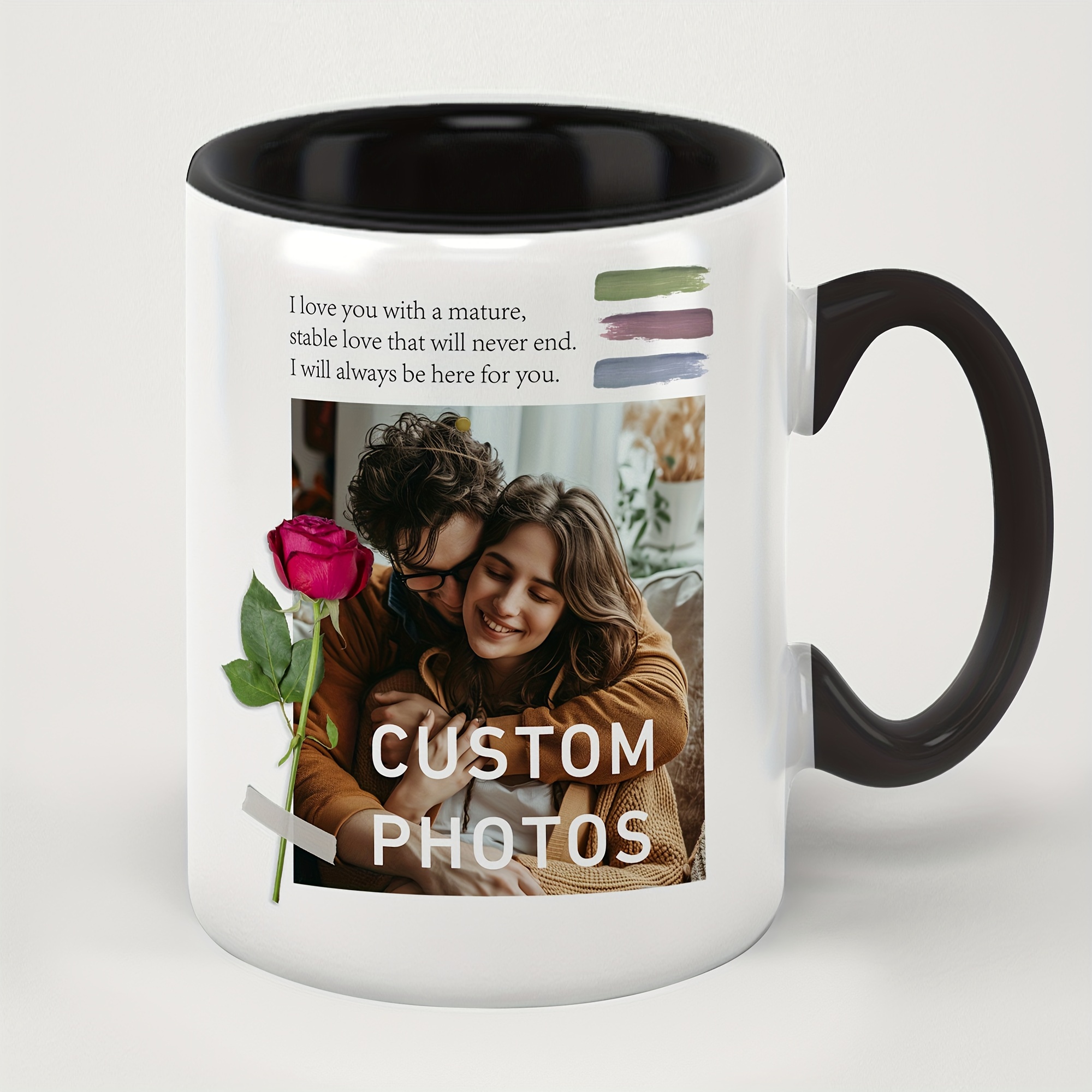 Custom Photo Mug Personalized Text Upload Different Design - Temu