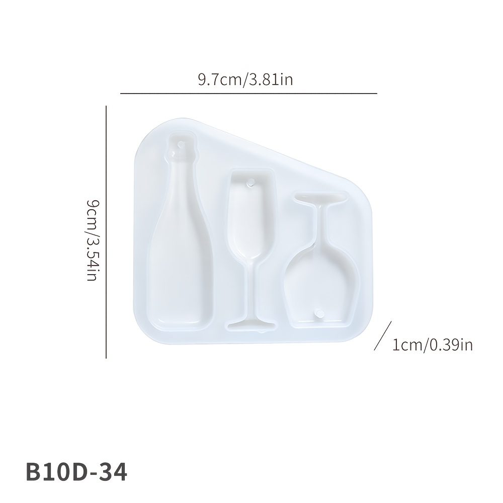 TEMU Christmas Silicone Mold Set, Tree/wine Glass And Wine Mold Set, Epoxy Resin Casting Mould For Diy Pendant Ornaments, Plaster Clay