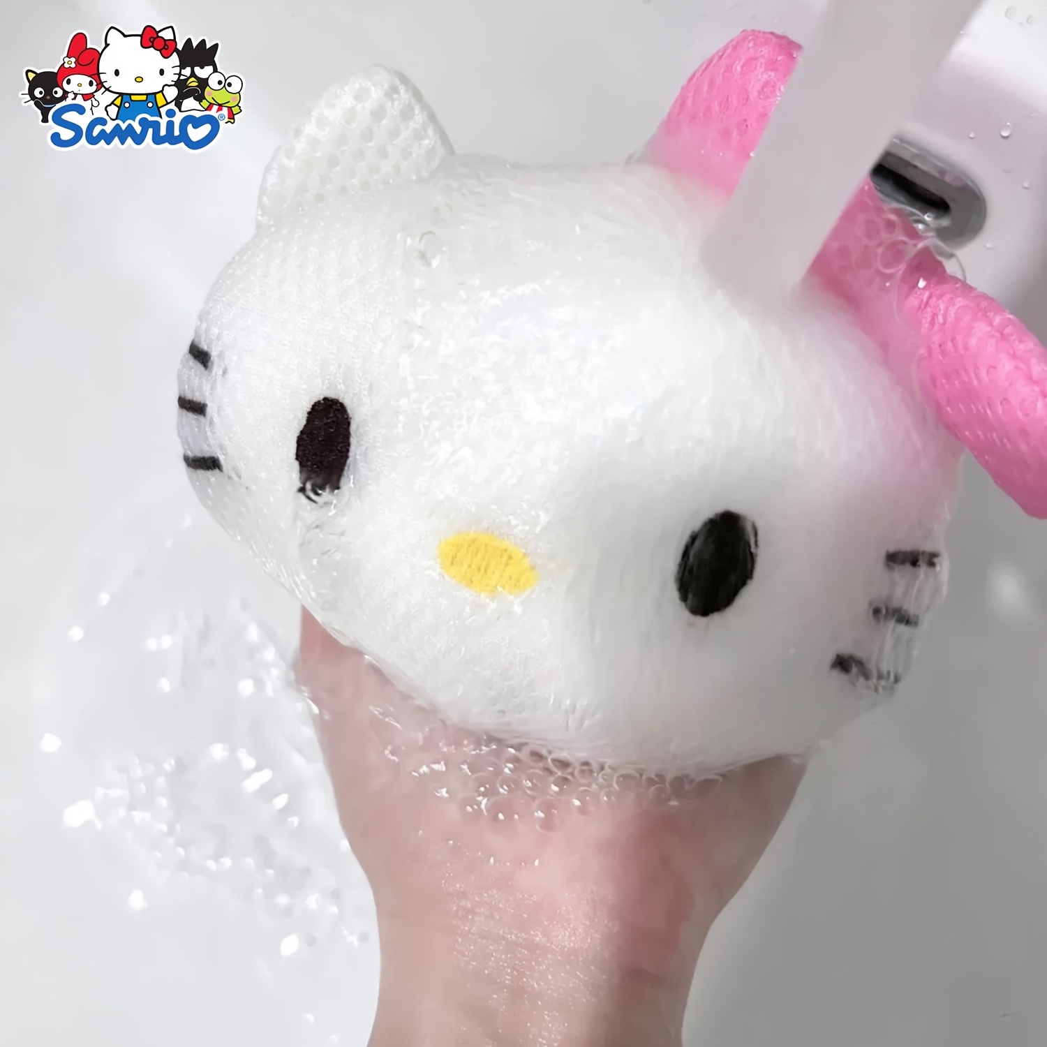Licensed Cute Bath Sponge, Soft Mesh Exfoliating Scrubber
