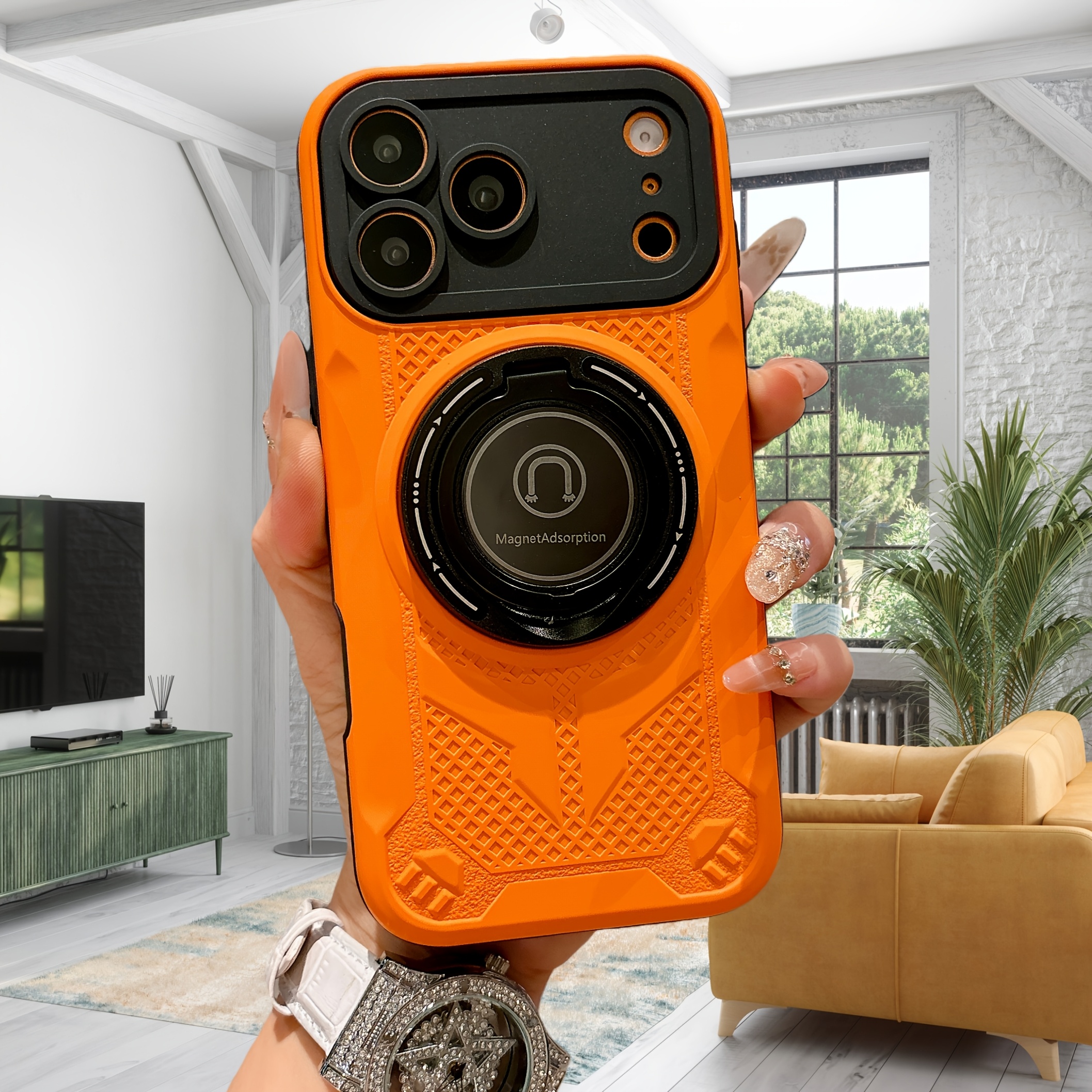 TEMU Phone Case: Christmas New Iphone Case For Iphone With 360° Rotating Stand And Strong Magnetic Suction For Shock Protection. Suitable For Iphone