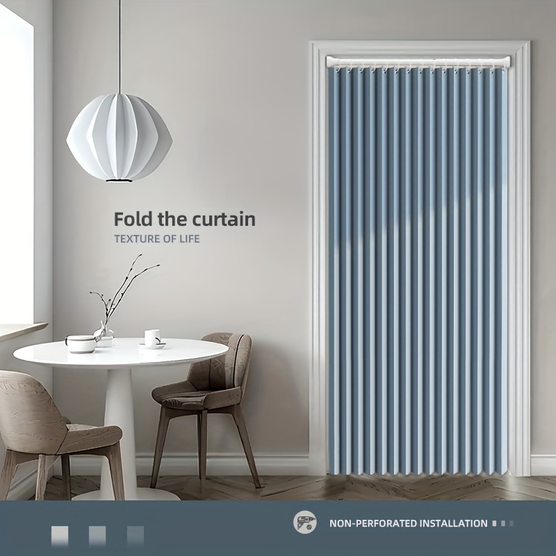 

Versatile Magnetic Folding Curtain - Striped, Heat-insulating For Living Room, Bathroom, Bedroom & Hallway Decor