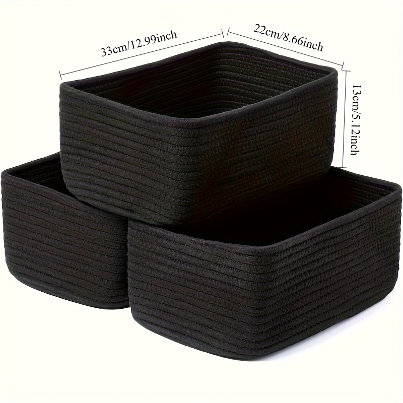 Handwoven Decorative Baskets for Home Decor & Toy Organization