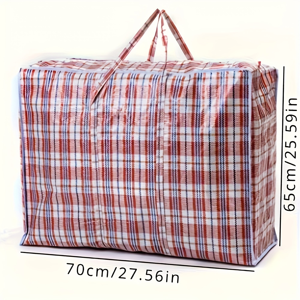 TEMU 1pc Color-selectable Extra-large Zippered Storage Bag For Moving - Durable And Reusable Bedding Organizer - Ideal For Home Relocation, Closet