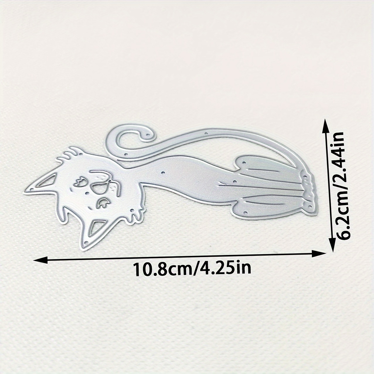 TEMU 1pc Cat Metal Die Cut, Diy Scrapbooking Embossing Stencil, Handmade Greeting Card Making Metal Cutting Dies, Gift Card Making Tools