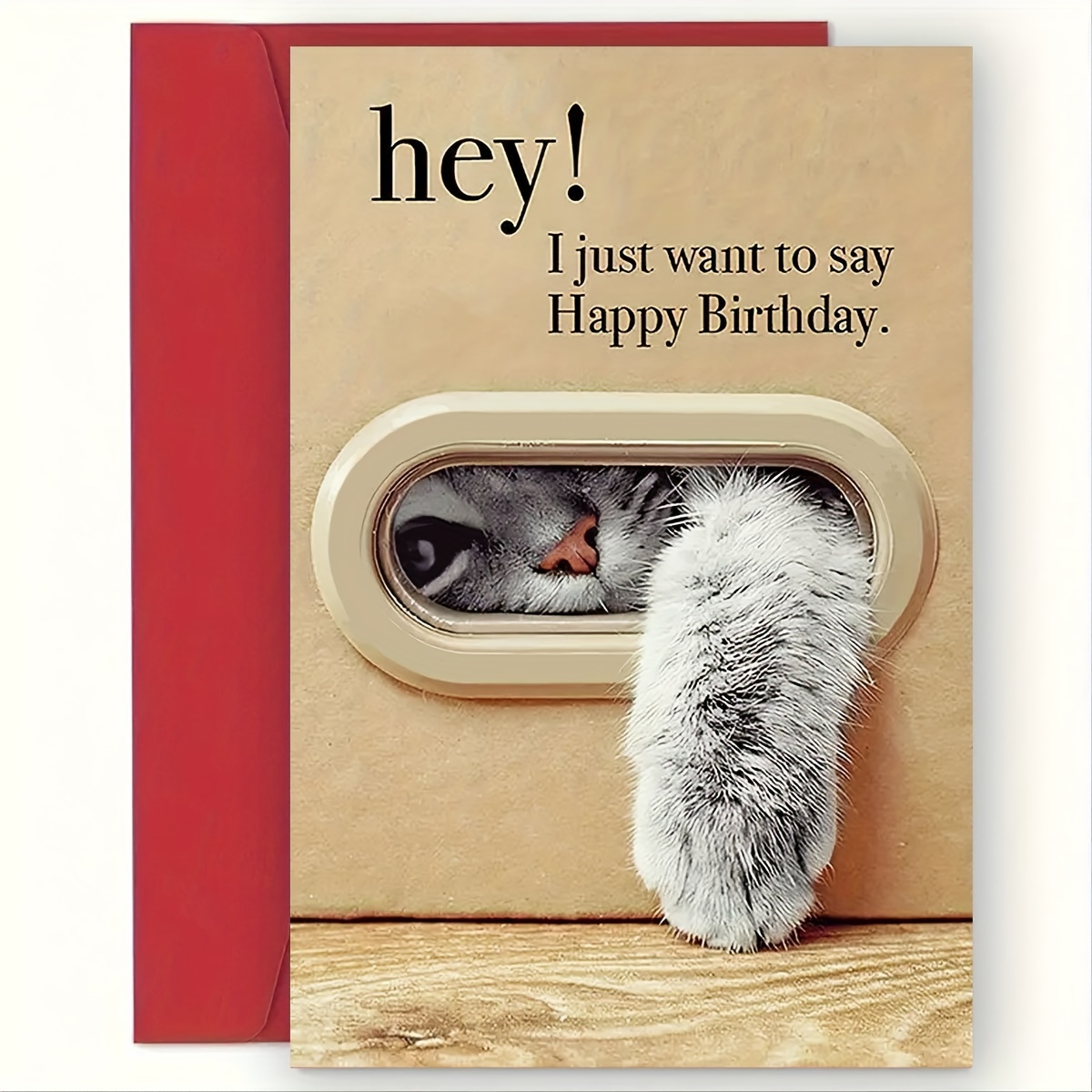 

1pc Unique Cat Birthday Card, Best Gift For , Card With Envelope, Unusual Things, Cute Aesthetic Items