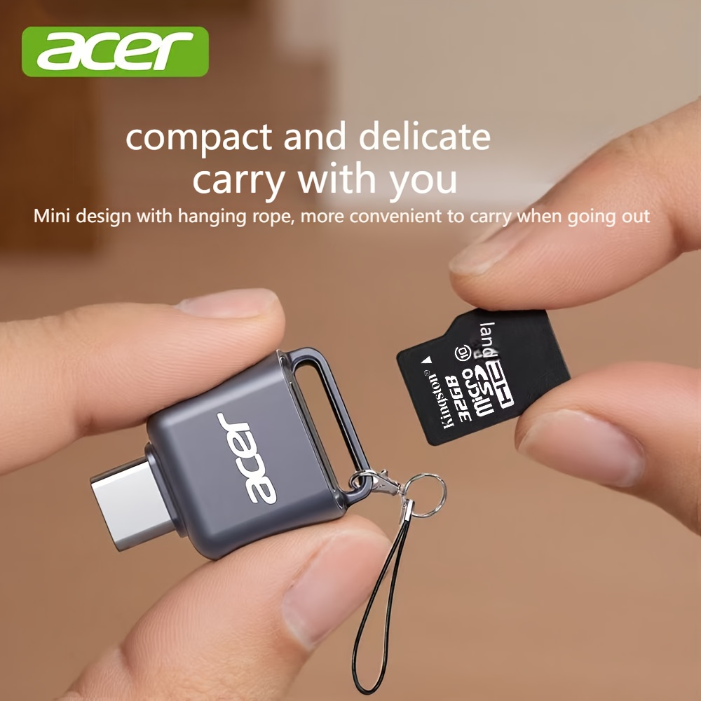 photo de l'article lecteur de carte portable haute vitesse  , lecteur de carte   tf, interface type-c, compatible avec  , téléphones, appareils photo et ordinateurs, version hy41-t3 type-c