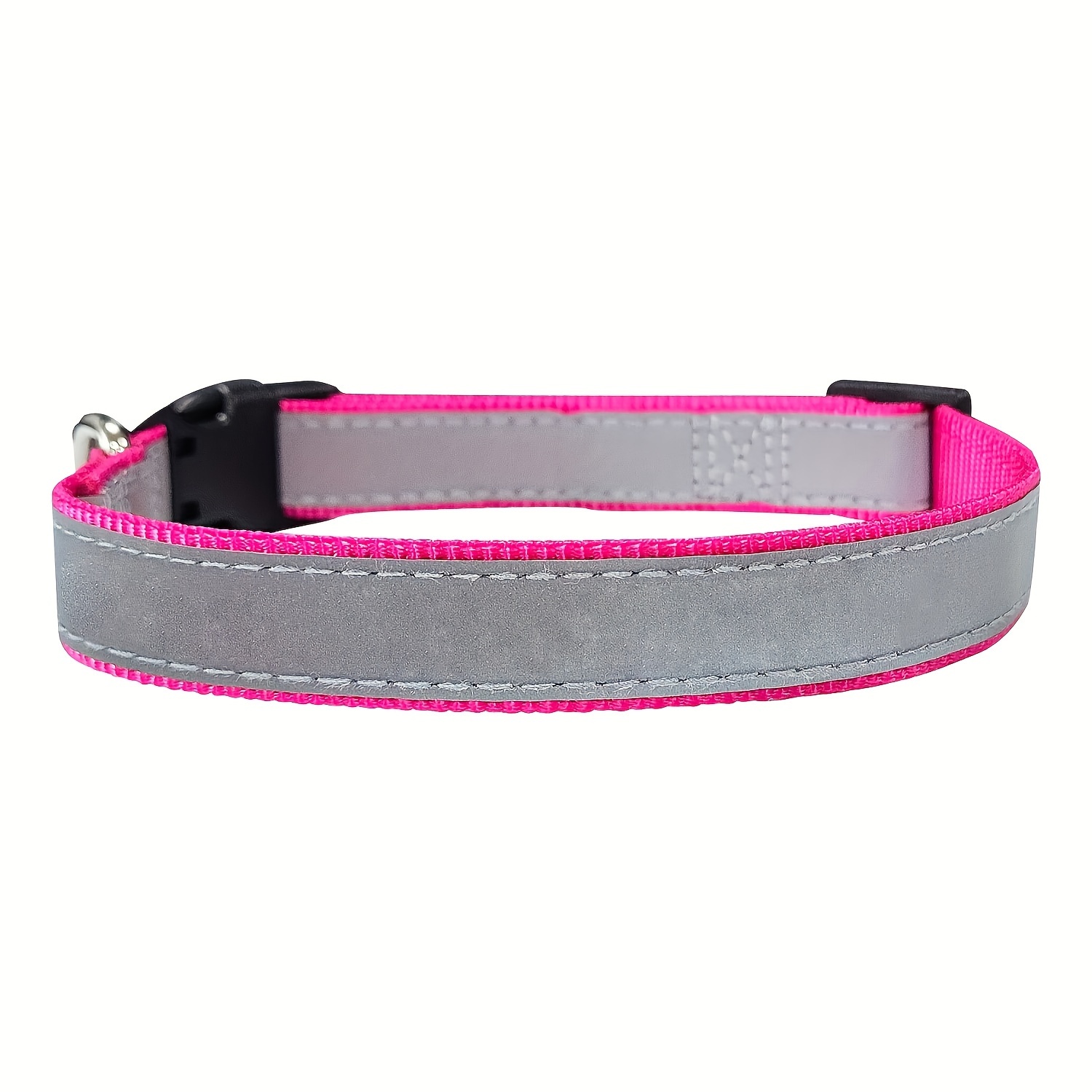 TEMU Gepersonaliseerde Reflecterende Hondenhalsband met Naam en Telefoonnummer Borduurwerk - Comfortabel en Ademend