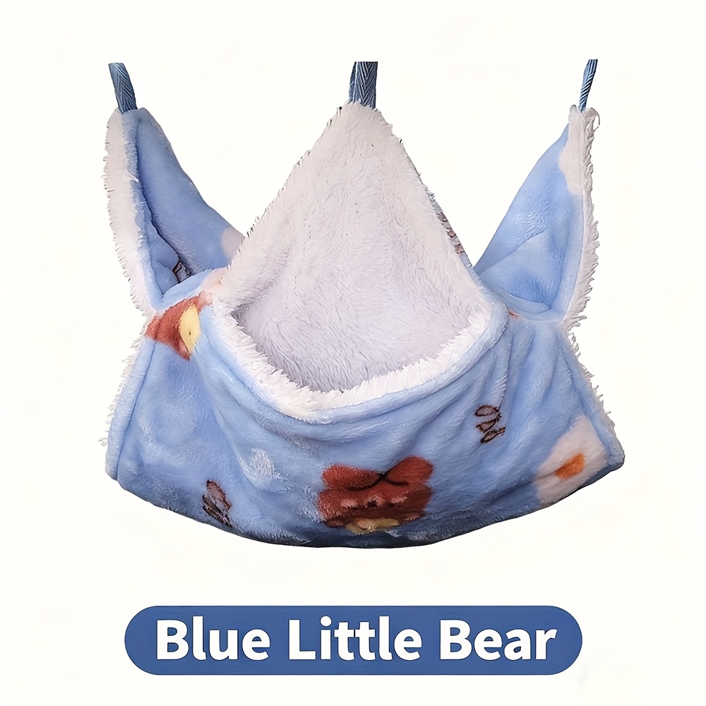 E-shop Weiche Flanell Hängematte Schlafbeutel für Hamster, Chinchilla, Goldener Bär, Zuckerquoll, Eichhörnchen, Frettchen - Plüsch Käfig Zubehör mit