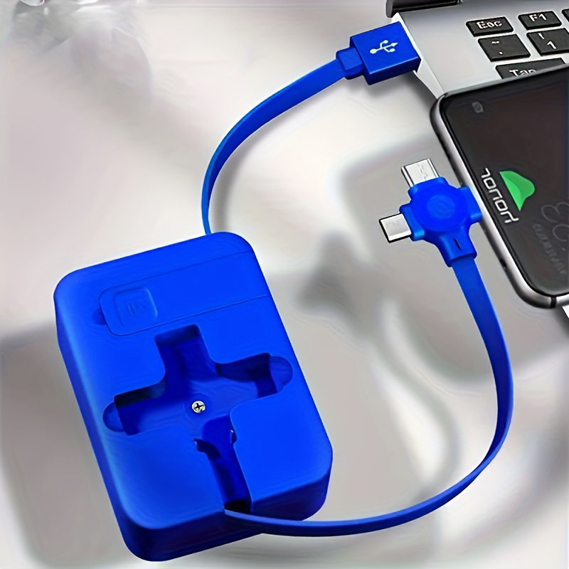3 in 1 retractable multi function charging cable with usb connector fast charge data sync for smartphones details 8