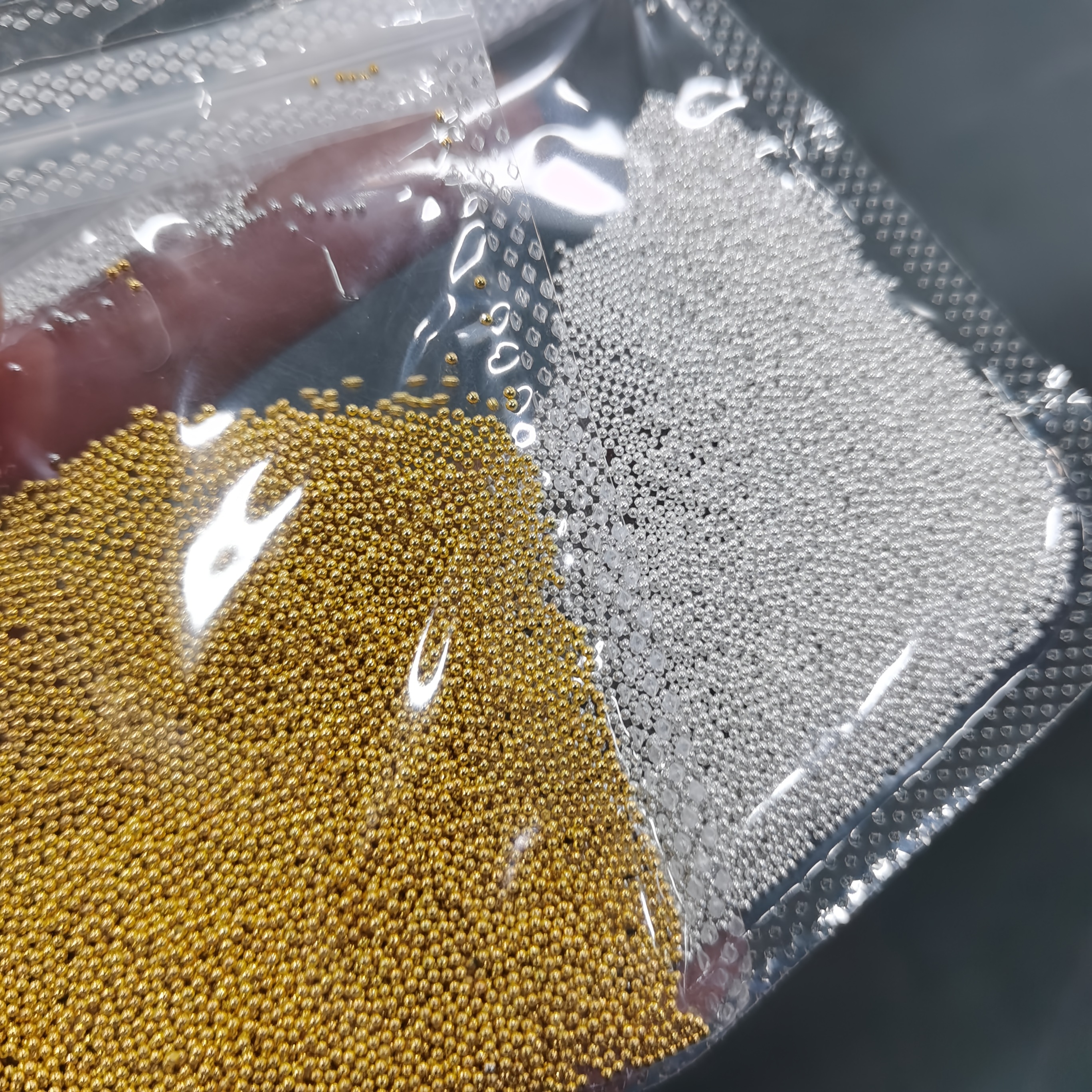 TEMU 10000 piezas/2 bolsas Mini 3D dorados/plateados Caviar para uñas, cuentas para decoración de uñas, adornos, adiciones, gemas para uñas,