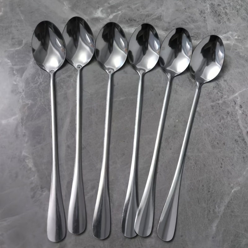 6 piece elegant stainless steel ladle ideal for iced tea coffee dessert dishwasher safe   everyday use or entertainment details 0